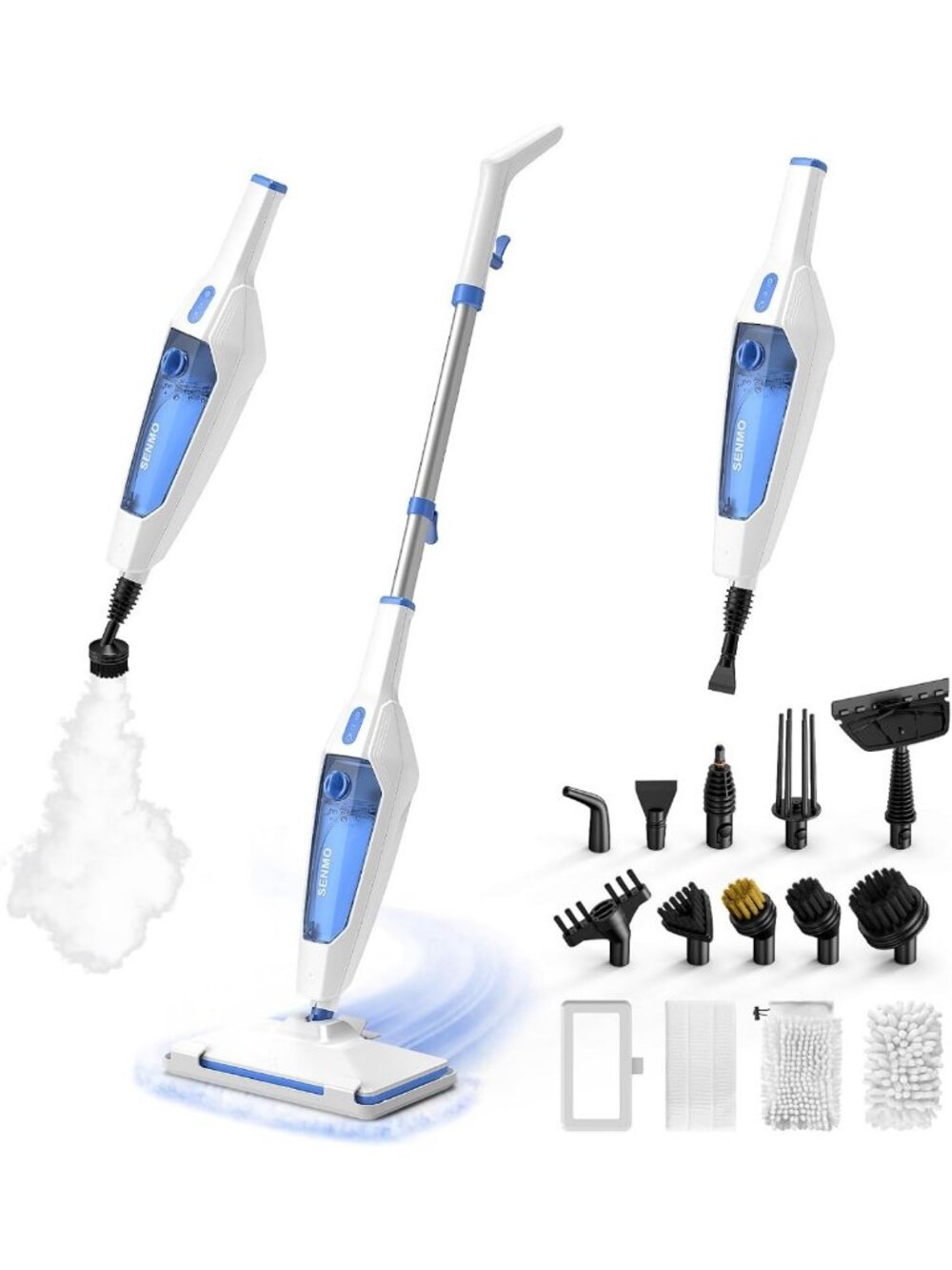 14-in-1 Detachable Steam Mop for Home Cleaning - Powerful Floor Cleaner